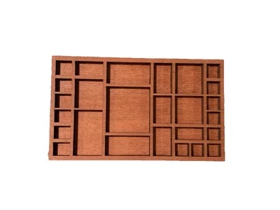 Miniature 2.5" X 3.25" Wood Cubby Trinket Shelf Knick Knack Mini Display USA - Image 1 of 4