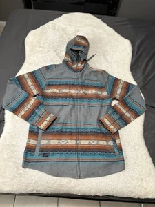 Kavu Mens Full Zip Aztec Hooded Shacket Jacket Size Medium - Picture 1 of 8