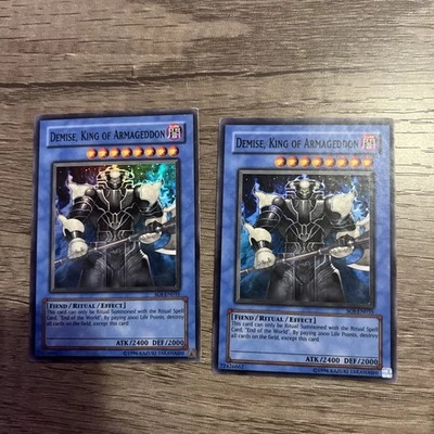 Demise King Of Armageddon 1996 Super Rare Unlimited x2 Yugioh TCG - Image 1 of 4
