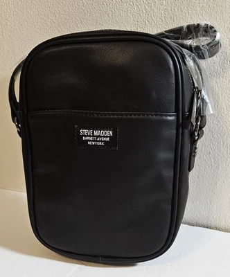 NWD Steve Madden Men's Shoulder Sling Bag Black 7in x 9in x 2in - Image 1 of 4