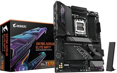 GIGABYTE X870E AORUS ELITE WIFI7 AM5 ATX DDR5 PCIe 5.0 USB4 Wi-Fi 7 Ryzen - Image 1 of 4