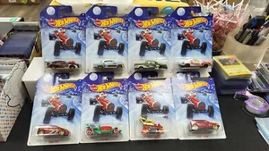 NIB 2014 HOLIDAY HOT RODS 1/64 HOT WHEELS SET OF 8 DODGE CAMARO CIVIC TITAN GOLF - Picture 1 of 10