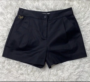 DVF Diane Von Furstenberg Women's Black Shorts Size 2 - Picture 1 of 5