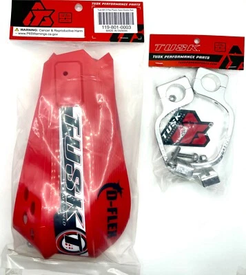Motocross MX Handguards Tusk MX D-Flex RED HONDA hand guards gaurds dirt bike - Image 1 of 2
