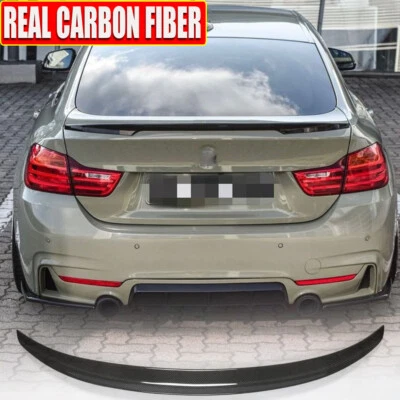 REAL CARBON Rear Trunk Spoiler Wing Fit For BMW F36 428i 440i Gran Coupe 14-20 - Image 1 of 4