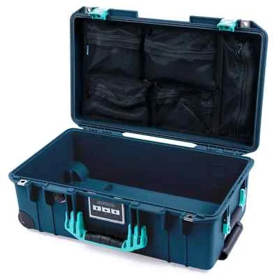 Deep Pacific Blue & Teal Pelican 1535 Air case. Empty. Comes with mesh organizer - Image 1 of 4