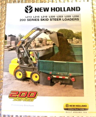 Factory New Holland Dealership Spec Brochure 2010 200 Series Skid Steer Loaders  - Image 1 of 3