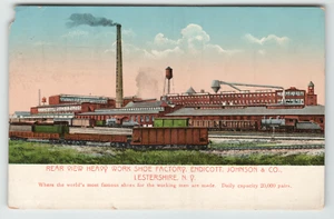 Postkarte Werbung Rückansicht Endicott Johnson & Co. Schuhe in Lestershire, NY - Bild 1 von 2