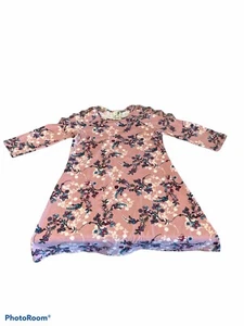 Lily Bleu Girls Size 10 Purple Flowered Polyester Dress Criss Cross Shoulder  - Picture 1 of 11