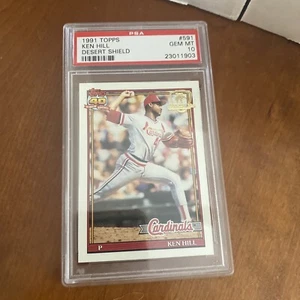 1991 Topps Desert Shield #591 KEN HILL PSA 10 CARDINALS - Picture 1 of 2