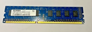Memoria DDR3 EBJ10UE8BDF0-DJ-F Elpida 1GB PC3-10600 DDR3-1333MHz CL9 240-Pin - Foto 1 di 3