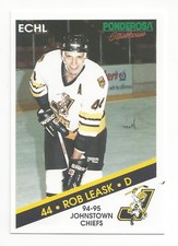1994-95 Johnstown Chiefs (ECHL) Rob Leask (Straubing Tigers)