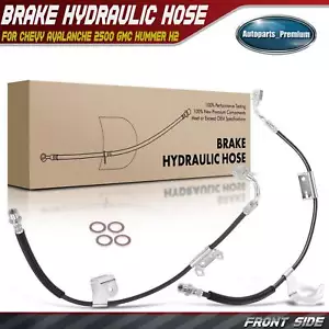 Front LH&RH Side Brake Hydraulic Hose for Chevrolet Avalanche 2500 GMC Hummer H2 - Picture 1 of 11