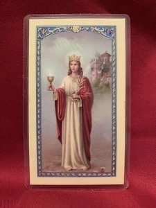 Bonella Holy Card by W. J. Hirten Co. St. Barbara - Picture 1 of 3
