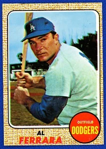 1968 Topps Baseball # 34 Al Ferrara Los Angeles Dodgers EX-EXMT Kombiversand - Bild 1 von 2