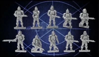 Cylon Warriors Battlestar Galactica x10 set 1 28mm stargrave starsaga