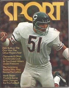 1970 Sport Magazine football Dick Butkus Chicago Bears Clemente VG NEWS STAND - Picture 1 of 5