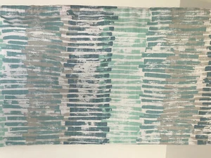 Valance Gray Mint Teal Blue Custom Made Curtain Abstract Pattern Decorator - Picture 1 of 4
