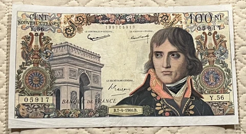 France 1959-64 Pick #144a, 10 Francs, Napoleon. VF. Nice note Cover