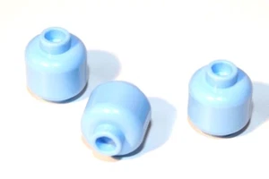 3x LEGO® Kopf unbedruckt 3626c NEU Hell Blau Figuren Zubehör - Picture 1 of 1