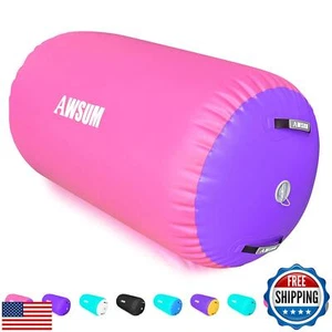 AWSUM 4ft L x 2.5ft Diam Gymnastics Barrel Air Roller Inflatable Tumbling Mat - Picture 1 of 5