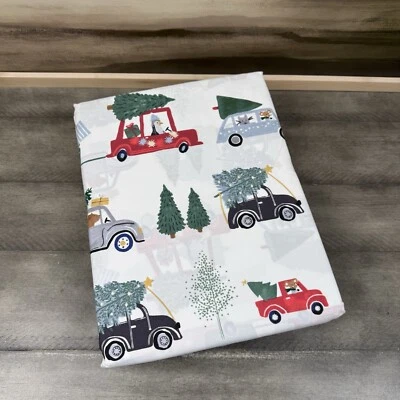 Pottery Barn 儿童圣诞车有机床单套装全套 4 件套多色全新无标签 — 第 1/4 张图片