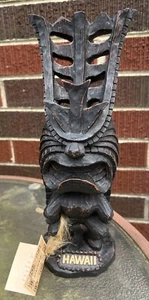 Hawaiian Tiki Figurine - 11" Tall, Hawaii Souvenir, Polynesian God, Long Life - Picture 1 of 5