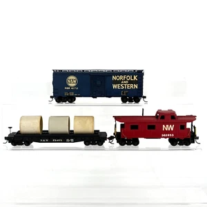 HO Athearn Mantua Norfolk & Western NW Car Lot: Pipe Flat Boxcar Caboose CUSTOM - Picture 1 of 20