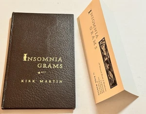 INSOMNIA GRAMS by Kirk Martin 1978 Ltd Ed 130/240 Signed HC w/Extras, FINE Cond. - Picture 1 of 16