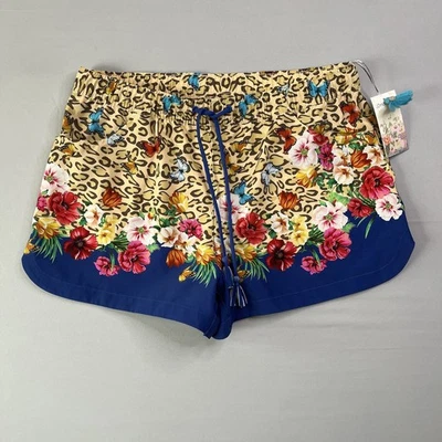 Pantalones Cortos Johnny Was Board Mujer Medianos ~32” Mae Cintura Alta Floral Estampado Leopardo Nuevos con Etiquetas Foto 1 de 4