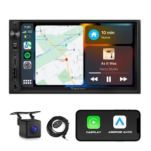 7'' Double Din Car Stereo Wireless CarPlay & Wireless Android Auto Car Audio ... - Picture 1 of 9