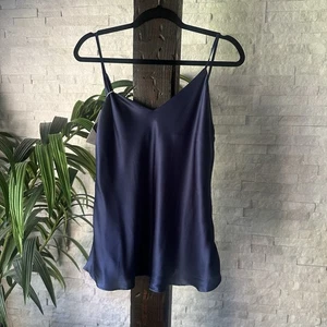 Jamisilk dunkelblaues Unterhemd Maulbeerseide Gr. XL neu mit Etikett - Bild 1 von 8