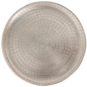 Vintage Tablett Serviertablett Deko Jinan Silber 30cm - Bild 1 von 6