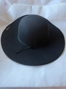 Neu mit Etikett Vince Camuto schwarzer Filz Fedora Hut - Bild 1 von 6