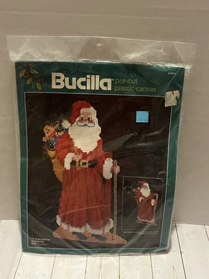New Bucilla Ye Olde Santa doorstop pre-cut plastic canvas kit Christmas decor - Image 1 of 4