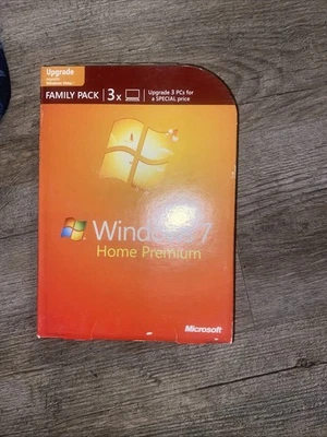 Microsoft Windows 7 Home Premium Family Pack 32/64-Bit Upgrade w Product Key!! - Image 1 of 3