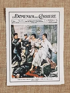 Figurina originale La Domenica del Corriere 1903 Morte Re Alessandro di Serbia - Bild 1 von 1