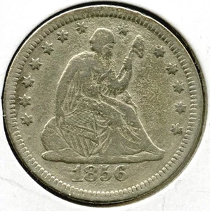 1856 Seated Liberty Silver Quarter - Philadelphia Mint - P790 - Picture 1 of 2