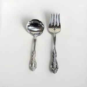 ONEIDA MICHELANGELO Würfel EDELSTAHL Saucenkelle & Fleischgabel - Bild 1 von 7