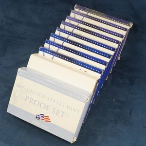 1999-2009 US Mint Clad Proof Set Run w/ COAs, No 2008 Set - Free Shipping USA - Picture 1 of 4
