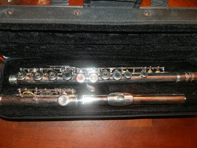 荣耀镀银中级 16 键开孔 C 长笛 16 开孔二手 — 第 1/3 张图片