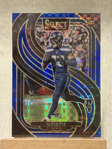 AJ Barner Rookie Blue Checkerboard #/175 (Premier Level) - 2024 Panini Select - Picture 1 of 2