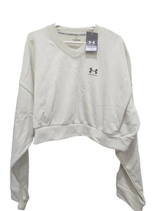 Under Armour Damen Rival Terry Oversized Cropped Rundhals Sweatshirt Silt XXL - Bild 1 von 7
