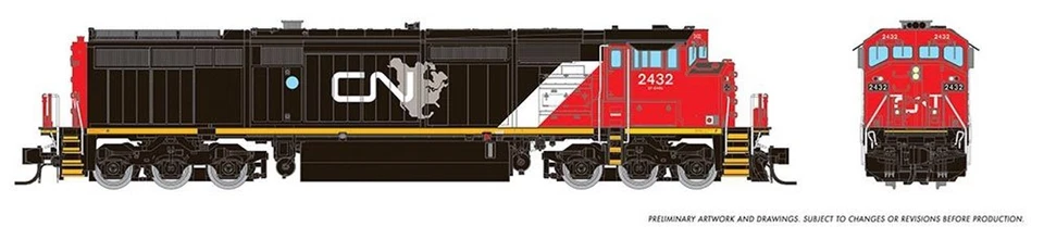 Rapido N GE C40-8M Dash 8-40CM Canadian National CN #2432 DCC/SND LED 540541 - Image 1 of 1