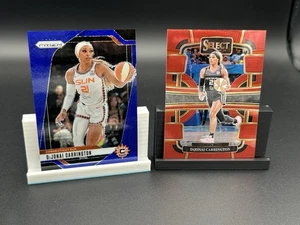 Dijonai Carrington 2024 Select WNBA Red Prizm #/149 & Blue Velocity Lot - Picture 1 of 7