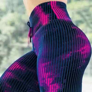 Women Seamless Printing Yoga Pants Super Stretchy Gym Tights High Waist Running - Picture 1 of 15