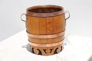 Georgian Brass Bound Mahogany Peat Bucket, 19th Century - Picture 1 of 11