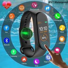 M4 Smart Band Watch Bracelet Blood Pressure Heart Rate Wristband Fitness Tracker