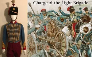 Antike britische Empire Charge of Light Brigade königliche Husaren Kavallerie Tunika Jacke - Bild 1 von 9