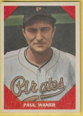 1960 Fleer Baseball Greats Paul Waner Pirates #76 en muy buena condición Foto 1 de 2